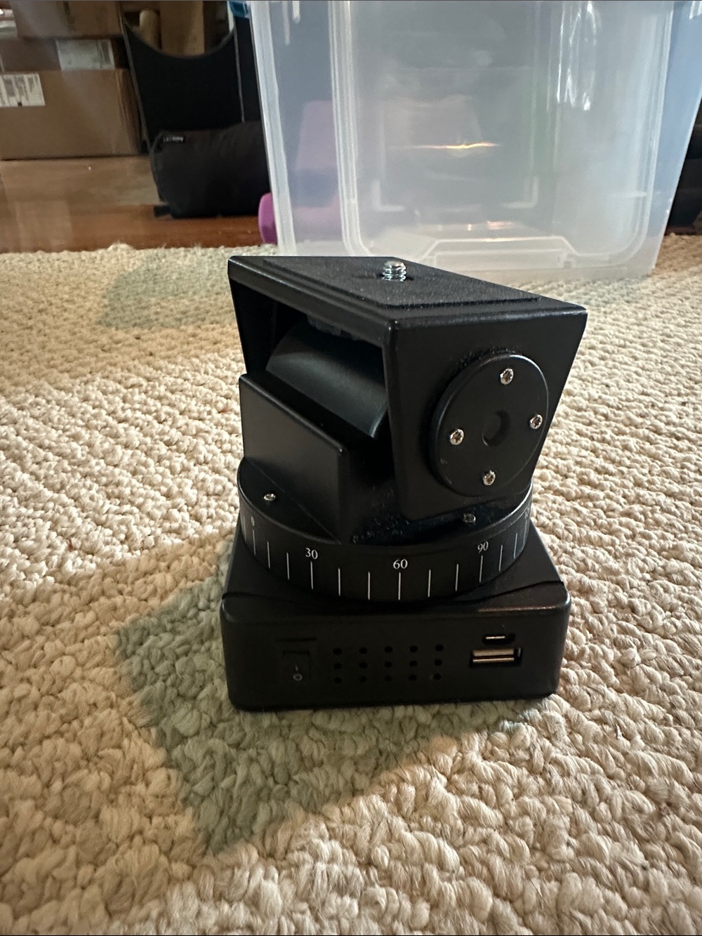 WOCASE Motorized Pan/Tilt Camera Head – Rechargeable – No Rem